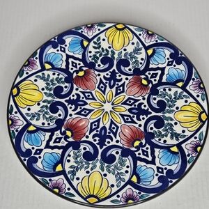 Ceramar Spain Ceramic Platter Plate Decor Hand Painted 10 1/2" Vintage
